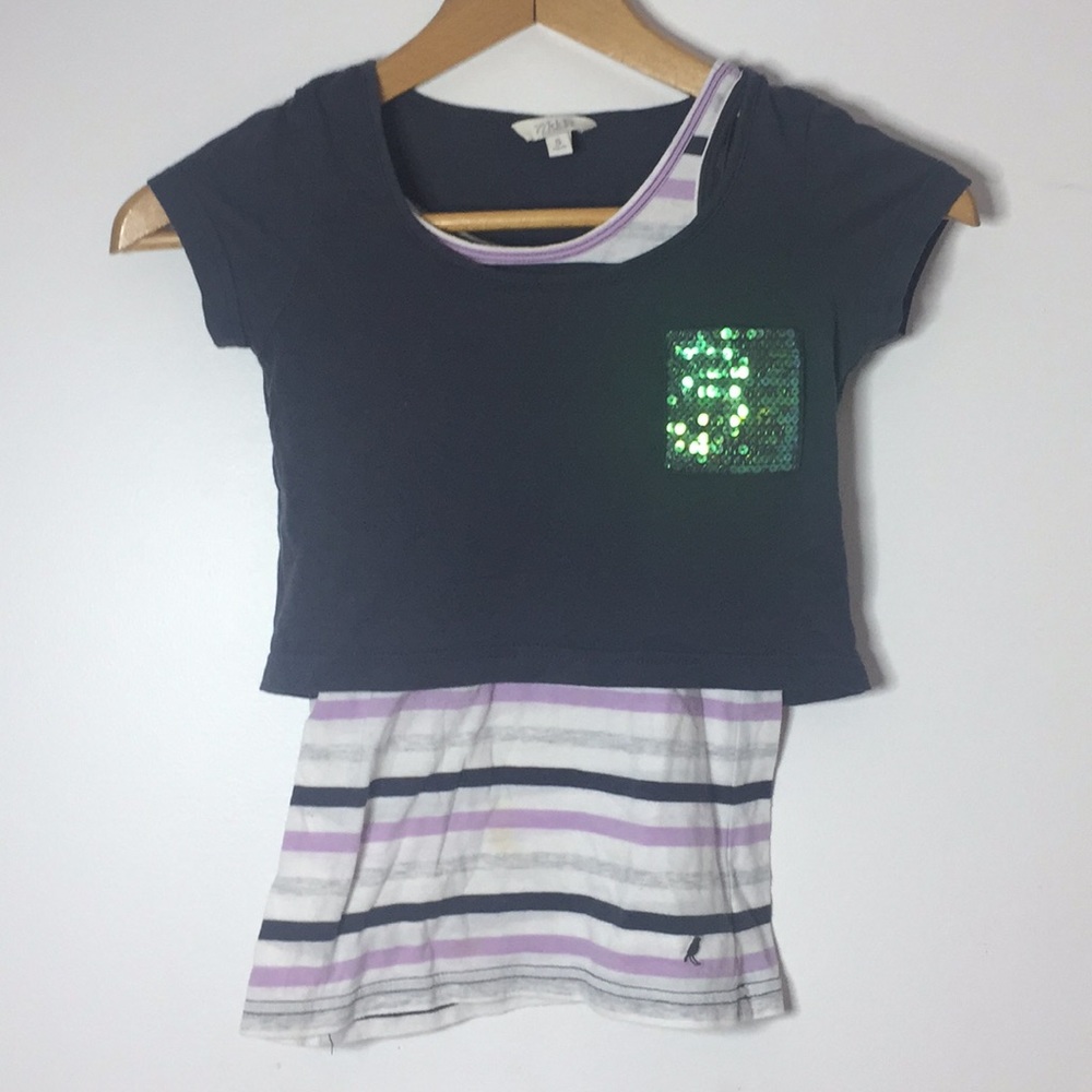 77kids Crop Top Overlay Tank Top Size Small